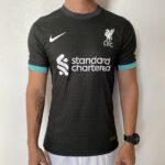 Camisa Liverpool Away Versão Jogador 24/2025 Preta Verde Escura Nike