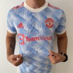 Camisa Manchester United Away Versão Jogador Cristiano Ronaldo 7 CR7 21/2022 Adidas - Imagem 8