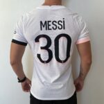 Camisa Paris Saint-Germain - PSG Away Messi 30 Branca Versão Jogador 21/2022 Nike