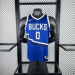 Camiseta Regata Basquete NBA Milwaukee Bucks 0 Lilard City Edition 2025 Azul Nike