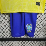 Kit Conjunto Infantil Crianças Camisa e Calção Seleção Brasil Home Infantil 24/2025 Nike - Imagem 4