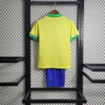 Kit Conjunto Infantil Crianças Camisa e Calção Seleção Brasil Home Infantil 24/2025 Nike - Imagem 5