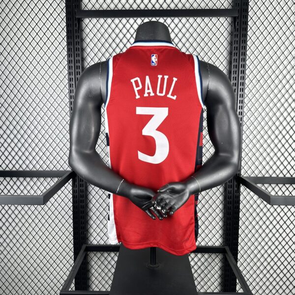 05223e98 Camiseta Regata Basquete NBA Los Angeles Clippers Statement Edition 2025 Vermelha Jordan - Imagem 7