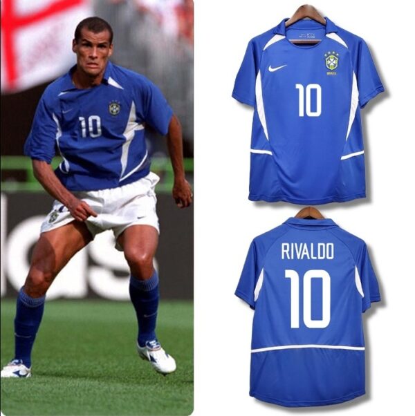 0671dc48de314f5c32715ea8ea4756ac Camisa Retrô Clássica Seleção Brasileira Brasil – Nike – Azul – 2002 - Imagem 9