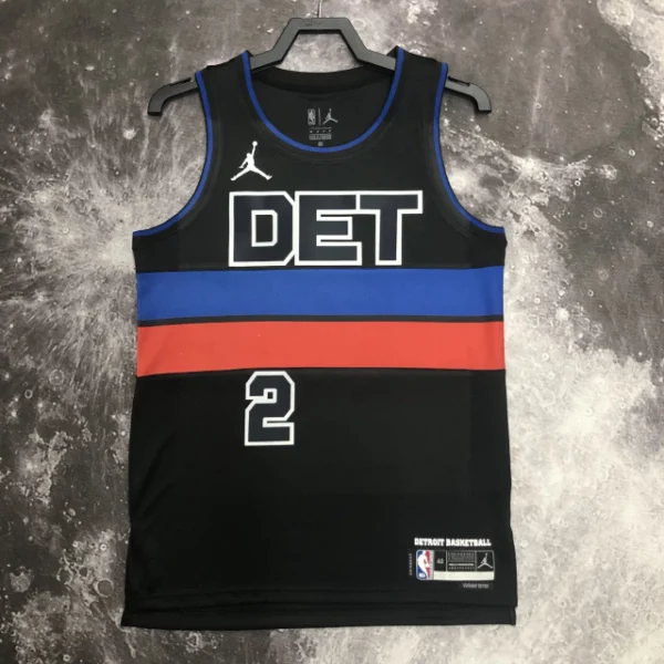 1e628bce1-8db6ce8750f3030d2e16797615724718-640-0 Camiseta Regata Basquete NBA Detroit Pistons 2 Cunningham Statement Edition 2025 Preta Jordan - Imagem 1