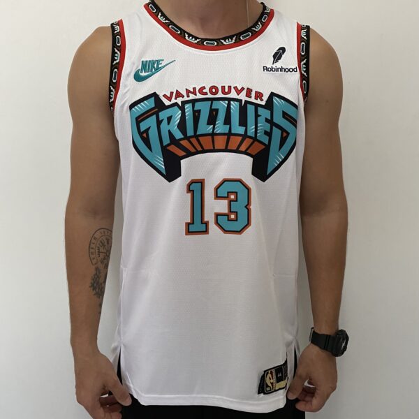 Camiseta Regata Basquete NBA Swingman Memphis Grizzlies Jaren Jackson Jr. 13 Classic Edition Branca 2024/25 Nike - Imagem 1