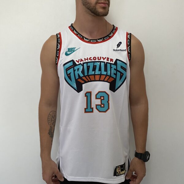 Camiseta Regata Basquete NBA Swingman Memphis Grizzlies Jaren Jackson Jr. 13 Classic Edition Branca 2024/25 Nike - Imagem 2