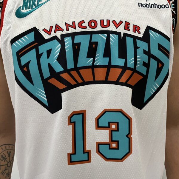 Camiseta Regata Basquete NBA Swingman Memphis Grizzlies Jaren Jackson Jr. 13 Classic Edition Branca 2024/25 Nike - Imagem 6