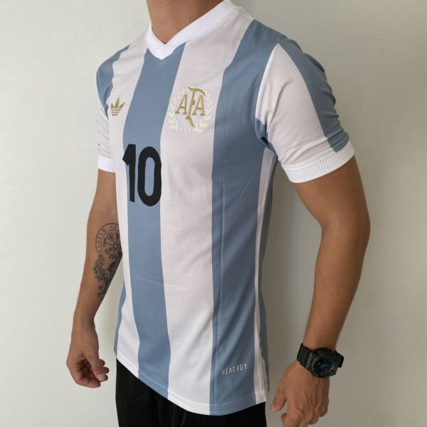 Camisa Seleção Argentina Home - 50 Anos AFA Adidas MESSI 10 - 2024/25 Adidas - Versão Jogador - Imagem 10