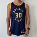 Camiseta Regata Basquete NBA Golden State Warriors Curry 30 City Edition 2025 Azul Nike
