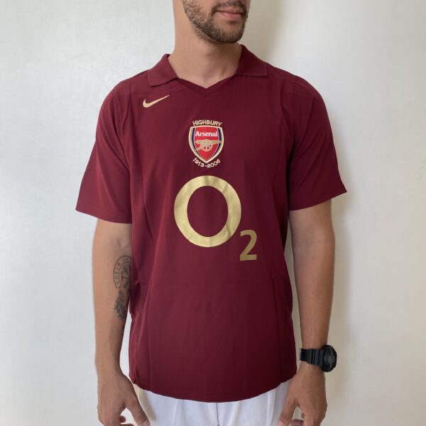 2025-04-03 16.04.57 Camisa Rêtro Arsenal Home 2005/2006 - Thierry Henry 14 -  Total 90 - Nike - Vinho - Imagem 2