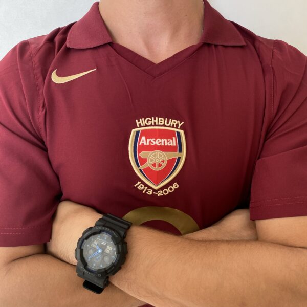 2025-04-03 16.07.54 Camisa Rêtro Arsenal Home 2005/2006 - Thierry Henry 14 -  Total 90 - Nike - Vinho - Imagem 6