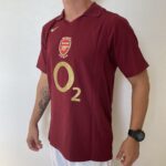 Camisa Rêtro Arsenal Home 2005/2006 - Thierry Henry 14 -  Total 90 - Nike - Vinho - Imagem 8