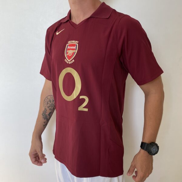 2025-04-03 16.09.08 Camisa Rêtro Arsenal Home 2005/2006 - Thierry Henry 14 -  Total 90 - Nike - Vinho - Imagem 8