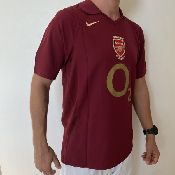 2025-04-03 16.09.23 Camisa Rêtro Arsenal Home 2005/2006 - Thierry Henry 14 -  Total 90 - Nike - Vinho - Imagem 9