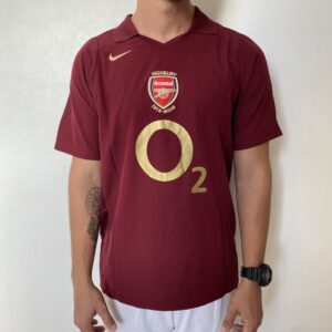Camisa Rêtro Arsenal Home 2005/2006 - Thierry Henry 14 -  Total 90 - Nike - Vinho