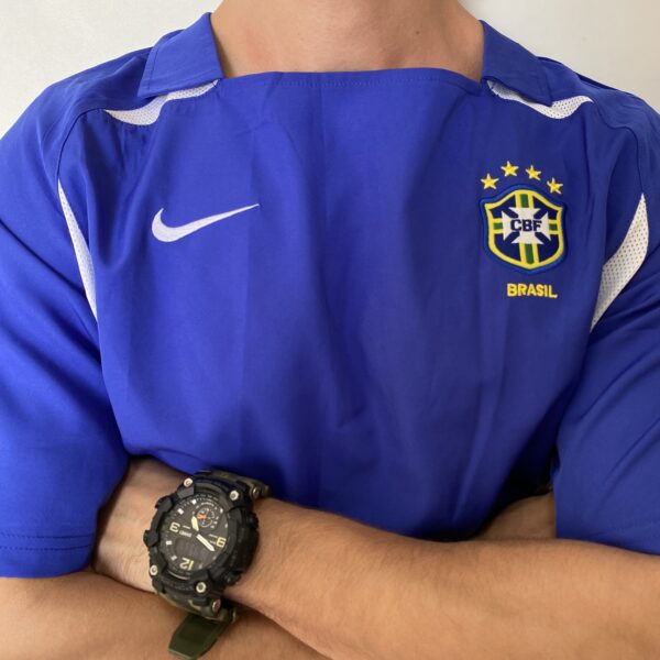 Camisa Retrô Clássica Seleção Brasileira Brasil – Nike – Azul – 2002 - Imagem 2