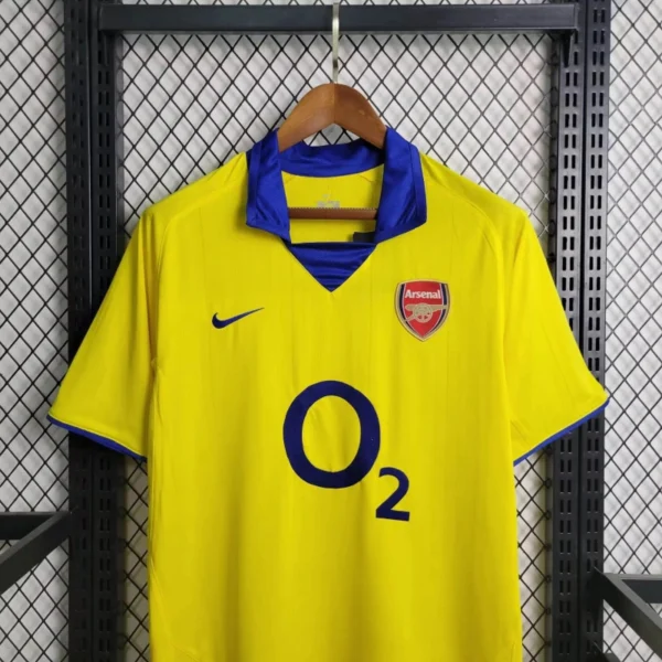 Camisa Rêtro Arsenal Away 2003/2004 Nike Amarela - Imagem 8