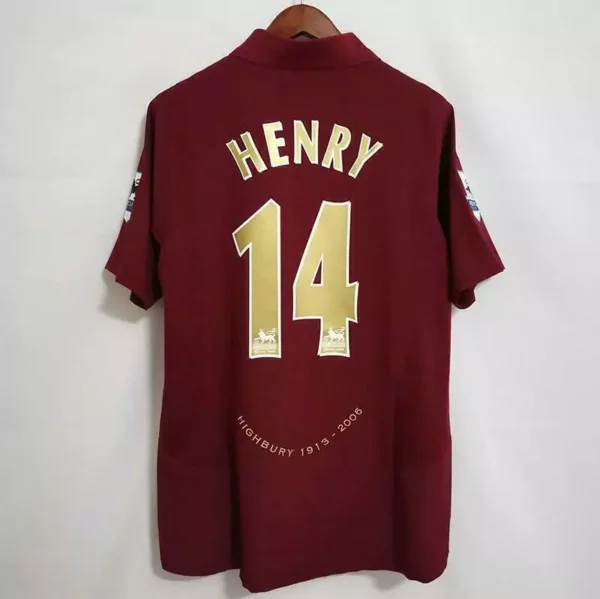 ,LÇF,LÇWELGPRHROP Camisa Rêtro Arsenal Home 2005/2006 - Thierry Henry 14 -  Total 90 - Nike - Vinho - Imagem 21