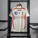 Camisa Retrô Clássica Seleção França Away Versão Torcedor 10 Zidane 2006 Adidas