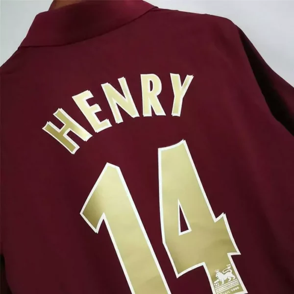 O.PBT.OOOKDW KOEFOKPOP Camisa Rêtro Arsenal Home 2005/2006 - Thierry Henry 14 -  Total 90 - Nike - Vinho - Imagem 22