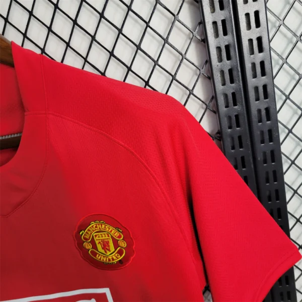bfjasd b uvfwjf Camisa Rêtro Manchester United Home 2007/2008 Nike Vermelha - Imagem 4