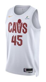 Camiseta Regata NBA Cleveland Cavaliers 45 Donavan Mitchell Association Edition 2024 Branca Nike