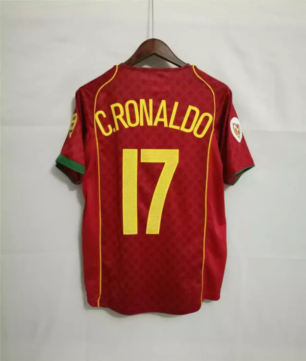edsgsegewrsg Camisa Rêtro Clássica Seleção Portugal Home Versão Torcedor 2004 Nike Total 90 - Imagem 10