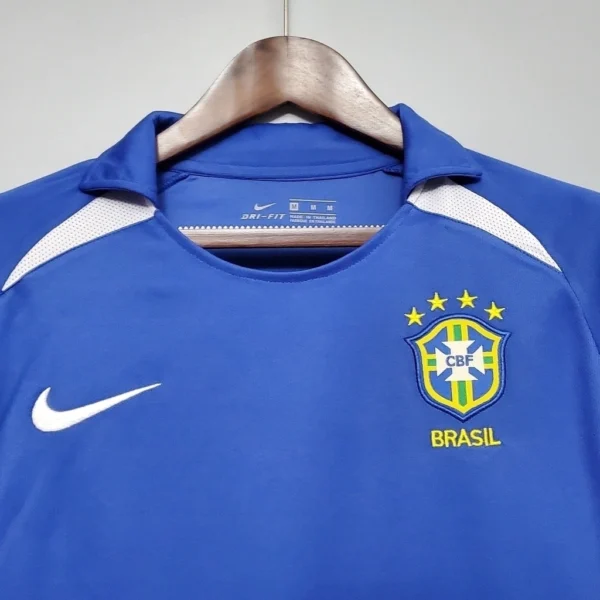 jmgwjngmuwui Camisa Retrô Clássica Seleção Brasileira Brasil – Nike – Azul – 2002 - Imagem 2