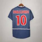 Camisa Retrô Paris Saint-Germain - PSG Home 2002/2003 - Ronaldinho 10 - Nike - Azul Thomson - Imagem 9