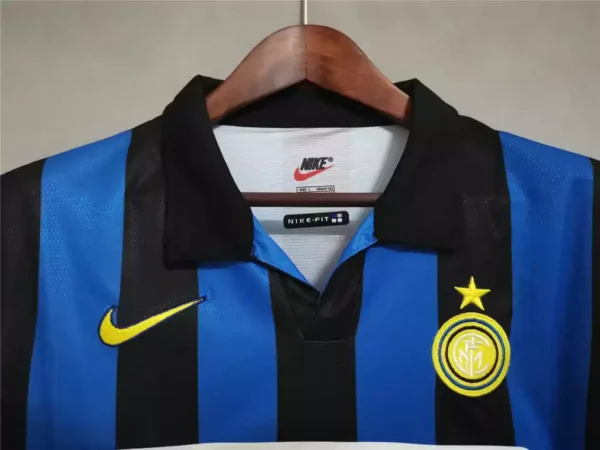 kvkekvlwklkvlw Camisa Retrô Inter de Milão Home Versão Torcedor 9 Ronaldo 98/1999 Nike - Imagem 4