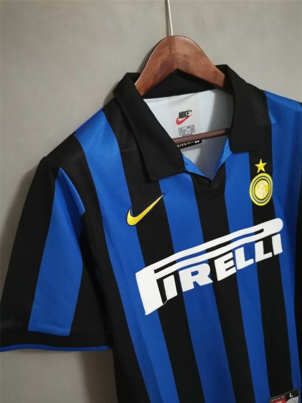lhlrçhprp Camisa Retrô Inter de Milão Home Versão Torcedor 9 Ronaldo 98/1999 Nike - Imagem 3