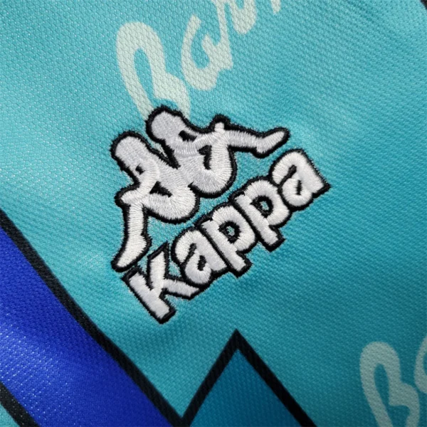 mef mnefn wejf Camisa Rêtro Barcelona Away Versão Torcedor 96/1997 Kappa - Imagem 5