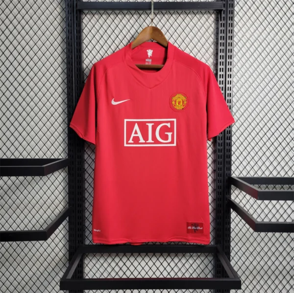 mvkdskgmvsiovio Camisa Rêtro Manchester United Home 2007/2008 Nike Vermelha - Imagem 1