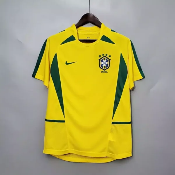 Camisa Retrô Clássica Seleção Brasileira Brasil 2002 - Ronaldo 9 - Nike - Amarela - Imagem 14