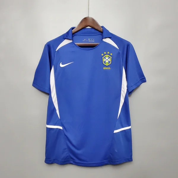 ovikoowe Camisa Retrô Clássica Seleção Brasileira Brasil – Nike – Azul – 2002 - Imagem 1