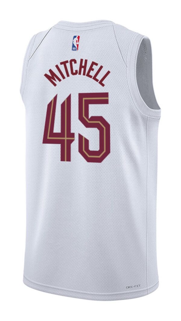 Camiseta Regata NBA Cleveland Cavaliers 45 Donavan Mitchell Association Edition 2024 Branca Nike - Imagem 2