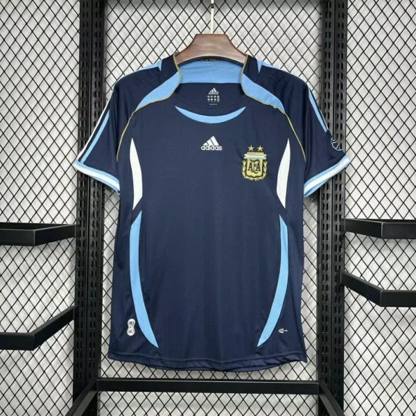 sçaklmclalk Camisa Retrô Clássica Seleção Argentina Away Versão Torcedor 2006 Adidas - Imagem 1