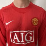 Camisa Rêtro Manchester United Home Manga Longa 2007/2008 Nike Vermelha - Imagem 2