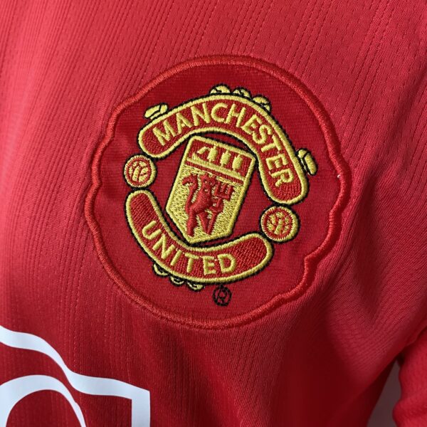 Camisa Rêtro Manchester United Home Manga Longa 2007/2008 Nike Vermelha - Imagem 3