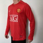 Camisa Rêtro Manchester United Home Manga Longa 2007/2008 Nike Vermelha - Imagem 5