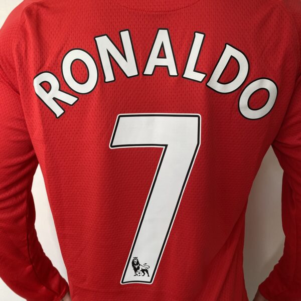 Camisa Rêtro Manchester United Home Manga Longa 2007/2008 Nike Vermelha - Imagem 8