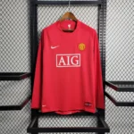 Camisa Rêtro Manchester United Home Manga Longa 2007/2008 Nike Vermelha