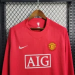 Camisa Rêtro Manchester United Home Manga Longa 2007/2008 Nike Vermelha - Imagem 2