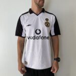 Camisa Retrô Manchester United Away - Dupla-Face - Frente Verso - 2001/2002 - Beckham 7 - Umbro Branco - Imagem 2