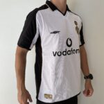 Camisa Retrô Manchester United Away - Dupla-Face - Frente Verso - 2001/2002 - Beckham 7 - Umbro Branco - Imagem 10