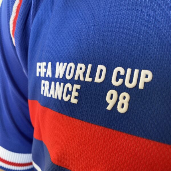 Camisa Retrô Clássica Seleção França Home 1998 - Zidane 10 - Adidas - Azul - Imagem 7
