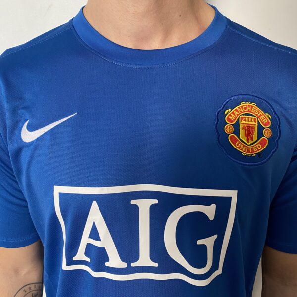 Camisa Rêtro Manchester United Away 2007/2008 Nike Azul - Imagem 10
