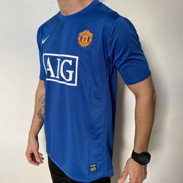 Camisa Rêtro Manchester United Away 2007/2008 Nike Azul - Imagem 4