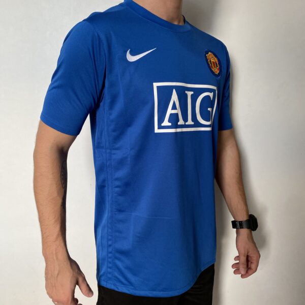 Camisa Rêtro Manchester United Away 2007/2008 Nike Azul - Imagem 5